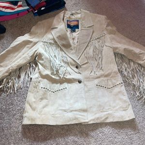 Cripple creek woman’s XL Leather fringe jacket